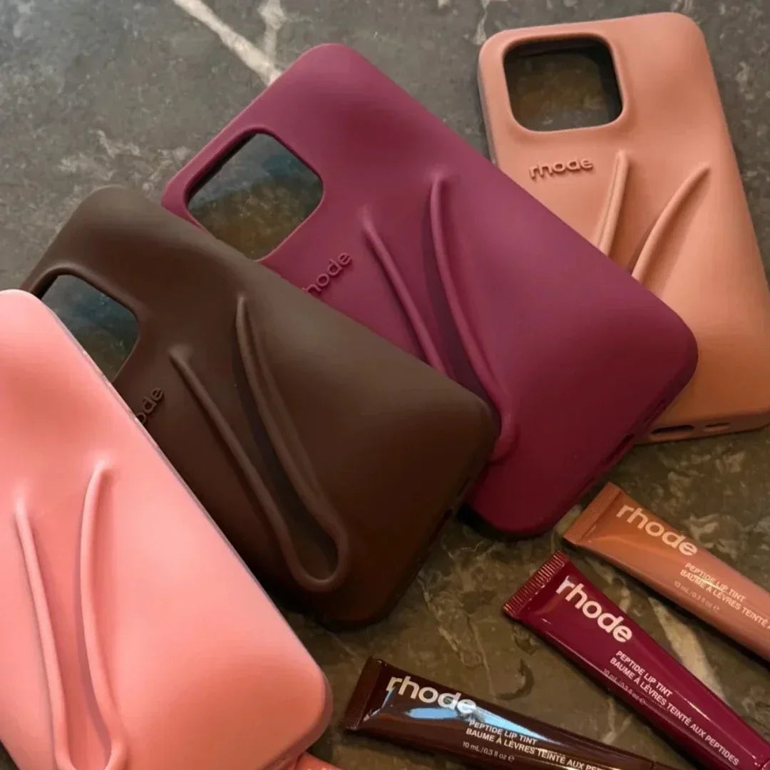 Autumn Ribbon Toast Raspberry Espresso Vanilla Lip Gloss Case For iPhone 16E 16 12 13 14 15 11 Pro Max Plus Phone Cover
