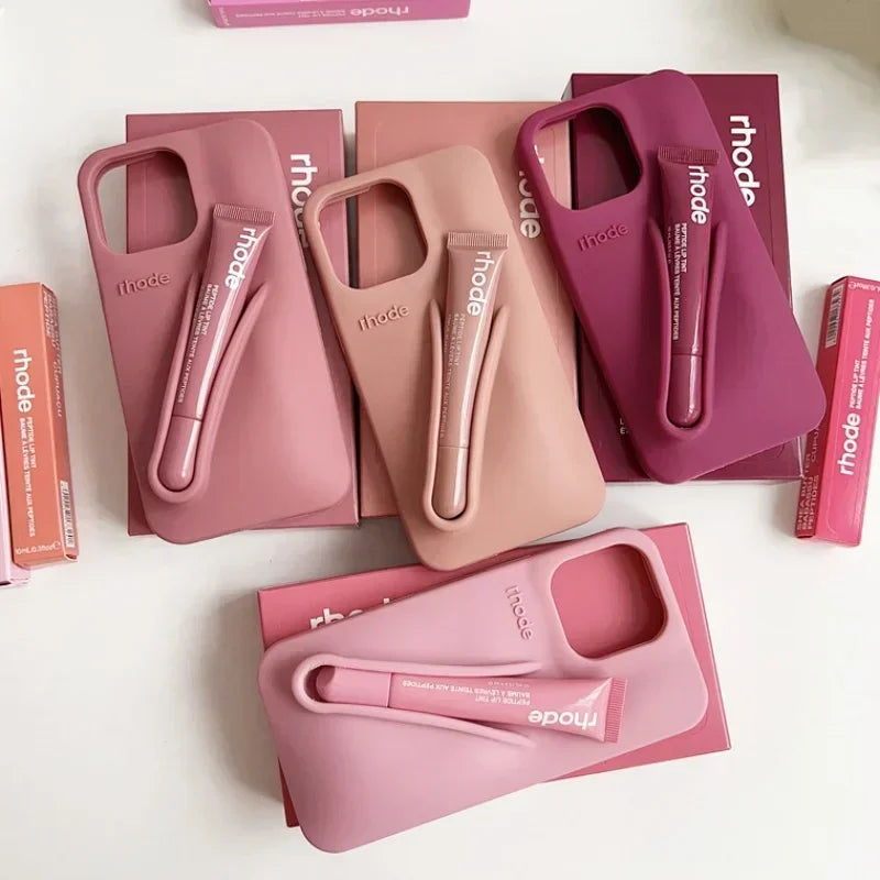 Autumn Ribbon Toast Raspberry Espresso Vanilla Lip Gloss Case For iPhone 16E 16 12 13 14 15 11 Pro Max Plus Phone Cover