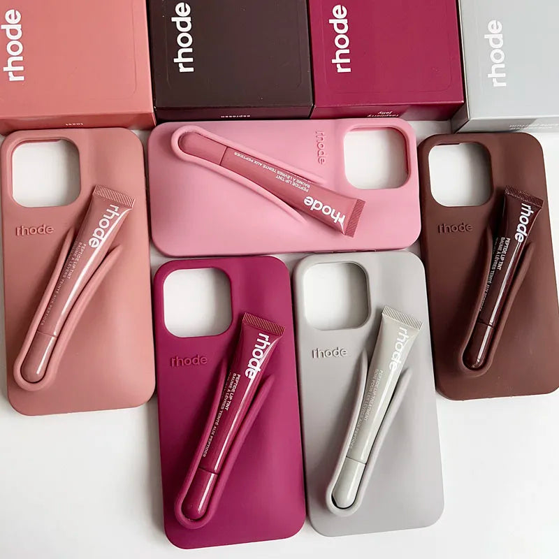 Autumn Ribbon Toast Raspberry Espresso Vanilla Lip Gloss Case For iPhone 16E 16 12 13 14 15 11 Pro Max Plus Phone Cover