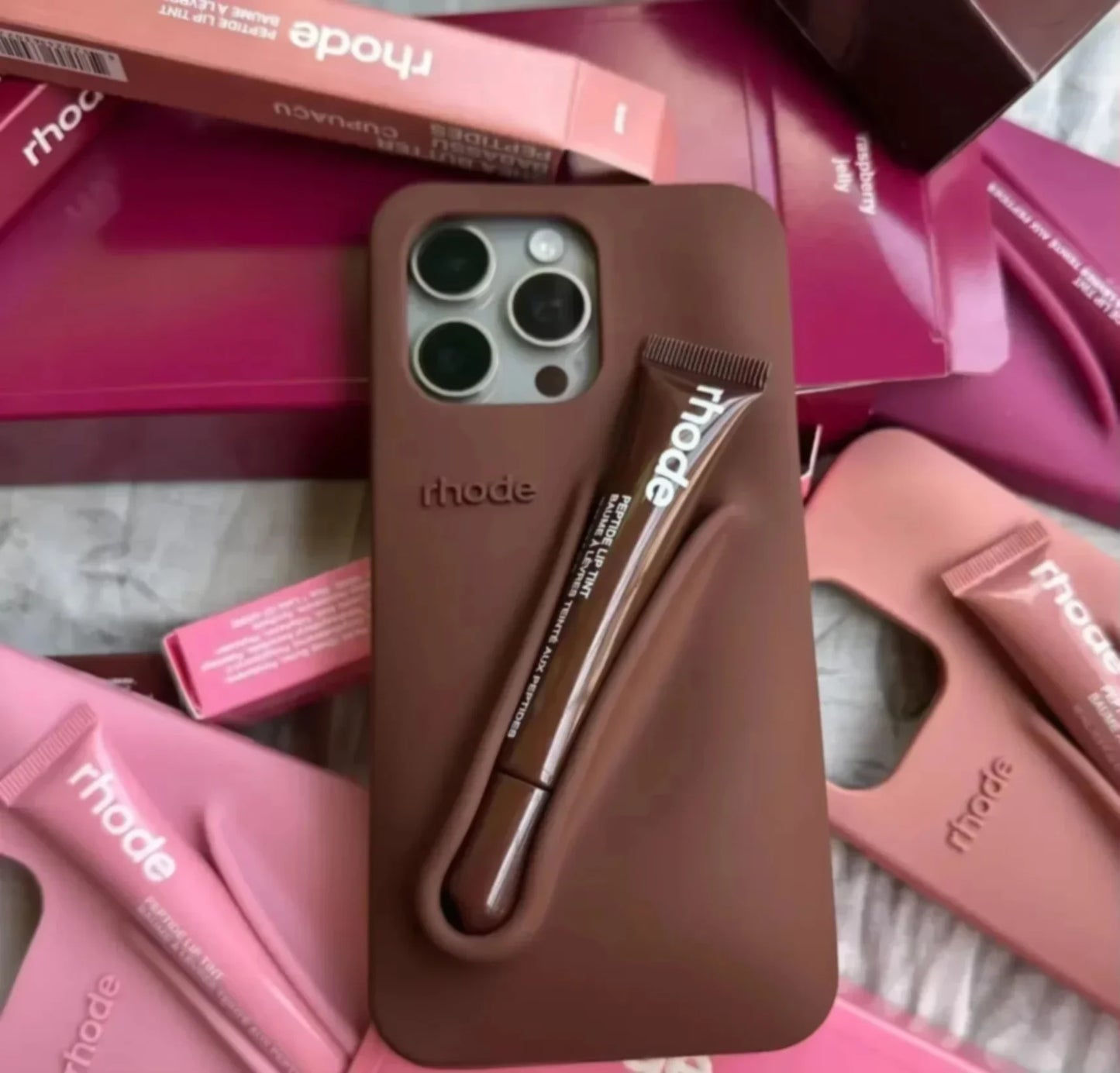 Autumn Ribbon Toast Raspberry Espresso Vanilla Lip Gloss Case For iPhone 16E 16 12 13 14 15 11 Pro Max Plus Phone Cover